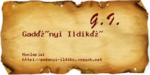 Gadányi Ildikó névjegykártya