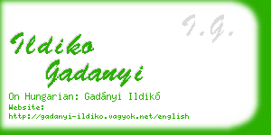 ildiko gadanyi business card