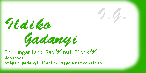 ildiko gadanyi business card